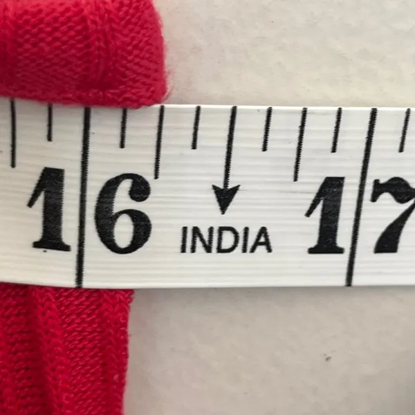 Michael‎ Michael Kors Ribbed Knit Midi Dress Red Pink Ring Shoulder Belted Small - Image 8