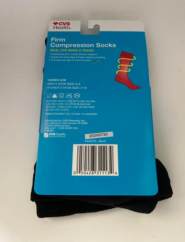 CVS Firm Compression Socks Size S / M - Image 2