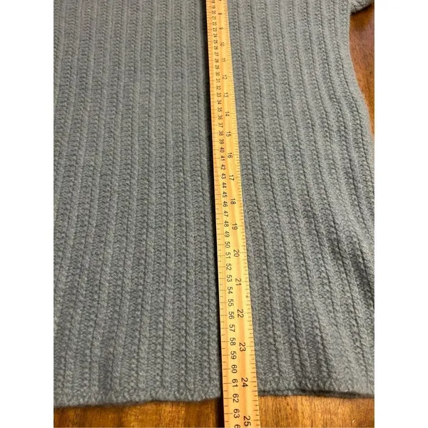 Garnet Hill Turtleneck Sweater Size XS Relaxed Blue Lambs wool Angora - Image 6