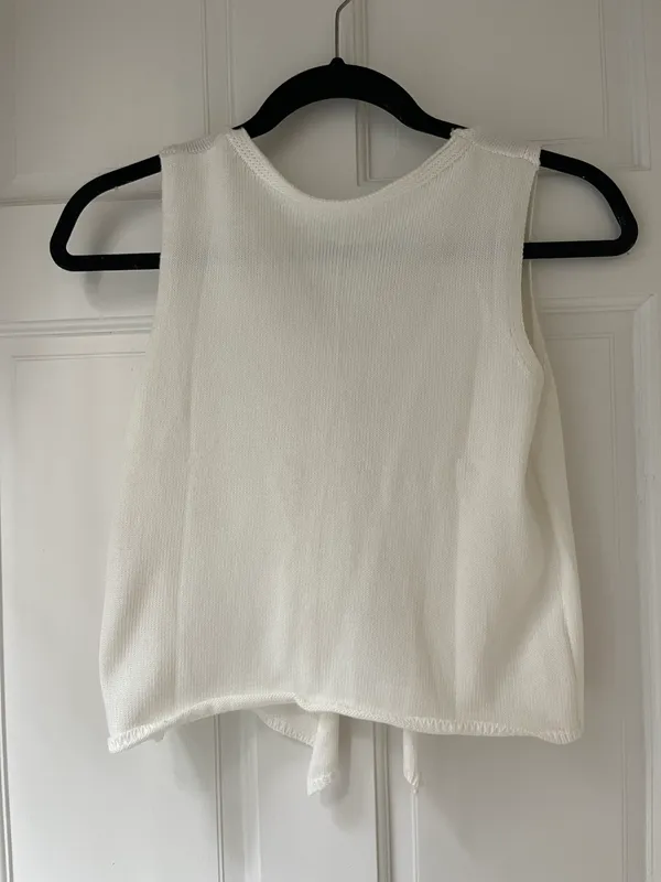 White Knit Sweater Top - Image 5