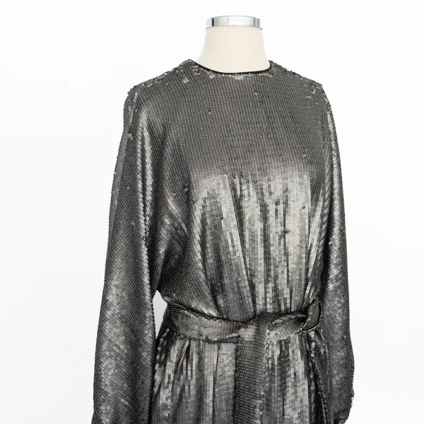Anine Bing. Angie Sequin‎ Belted Mini Dress In Sequins. - Image 11