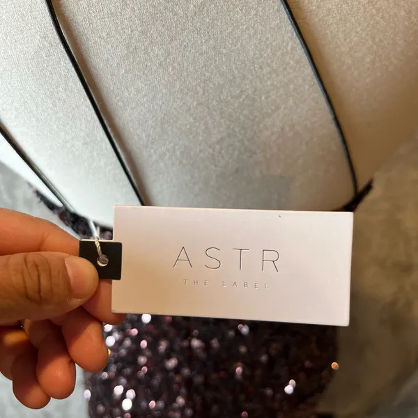 ASTR The Label Medium Rose Pink Sequin Mini Dress Strappy Party Cocktail New - Image 7