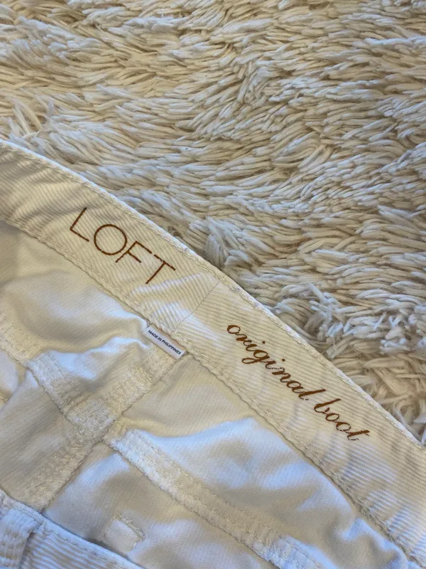 Vintage Y2K Low Rise White Corduroy Bootcut Jeans - Image 5