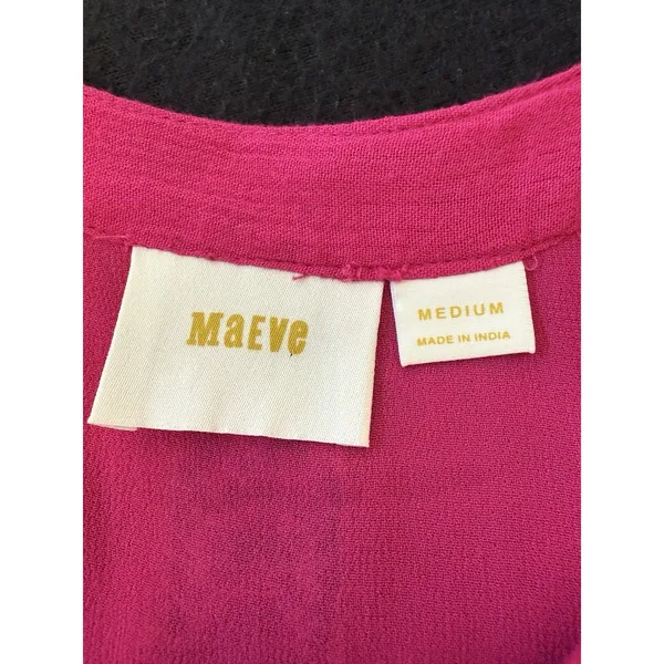 Maeve Anthropologie Pink Embroidered Tunic Tank Top Blouse Size M‎ Geometric - Image 5