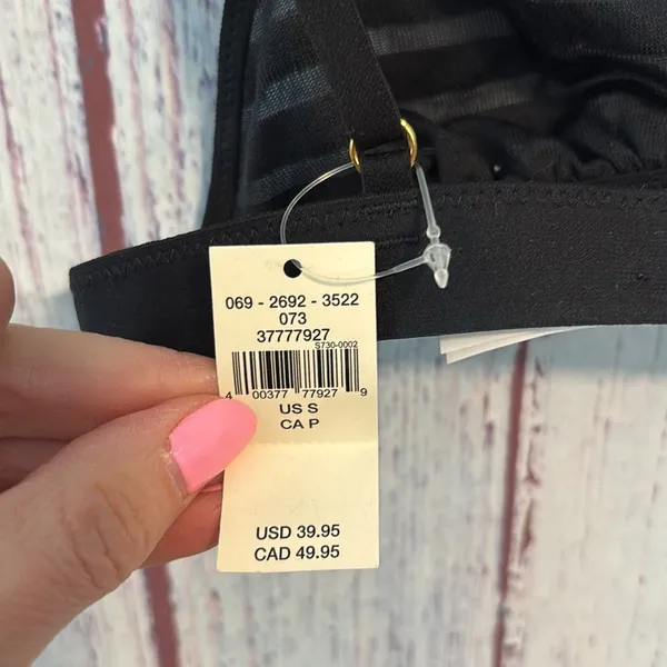 NWT Aerie Velvet Stripe Triangle Bralette - Image 9