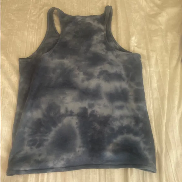 Denizen from Levi's Graphic Tank Top Size M Blue Tie Dye Ties At The Waist. - Image 5