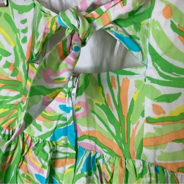Lilly Pulitzer Richelle Elephant Ears Strapless Mini Dress Green Pink Blue Sz 0 - Image 5