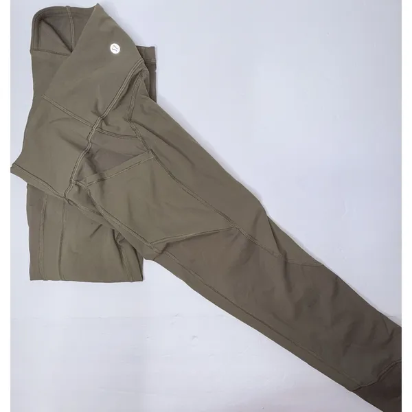 LULULEMON All The Right Places Crop II Leggings Women‎ Sz 8 Sage Active Workout - Image 5