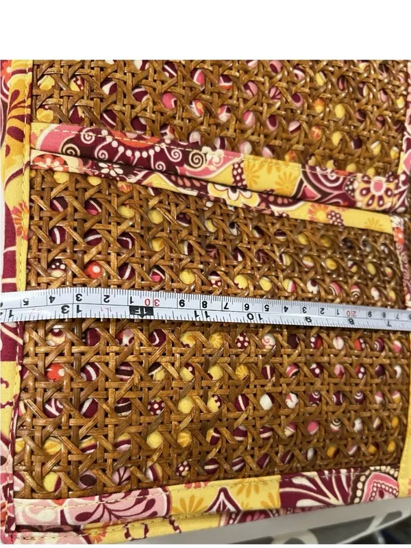 Vera Bradley Woven Straw Rattan Tote Bag Floral Boho Summer Beach Market 🌿 - Image 6
