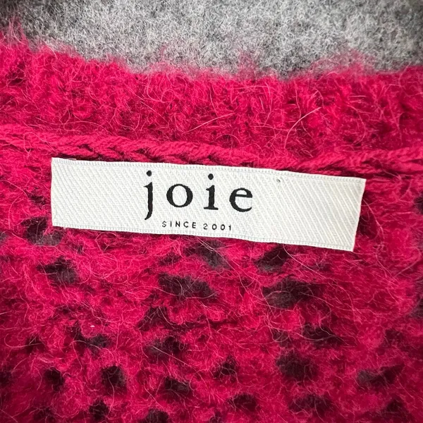 Joie Vara Alpaca Blend Cardigan Sweater Womens XS Pink Open Knit Feminine Cozy - Image 11