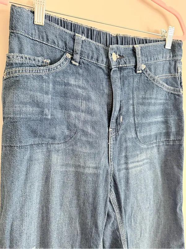 Free People Chloe Baby Barrel Jeans Womens Size Small 100% Cotton OB985403 - Image 4