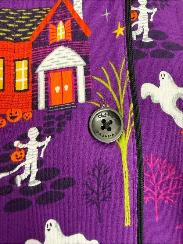 BedHead PJs Spooky Town Halloween Classic Stretch Jersey Pajama Set Full Length - Image 9