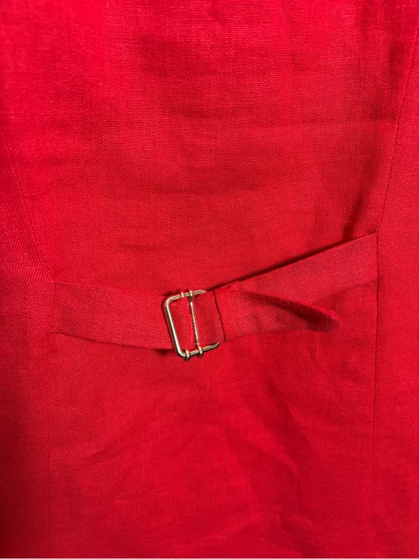 Joie Red Linen Blend Vest NWT button down - Image 5