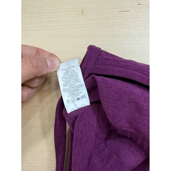 Beyond Yoga Womens Large Spacedye Slim Racerback Cropped Tank Bra Aubergine Beet - Image 7