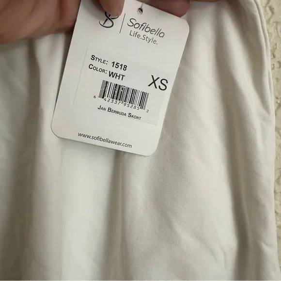 Sofibella Jan Bermuda Skort White XS Women Athletic‎ Tennis Golf 1518 NEW - Image 10
