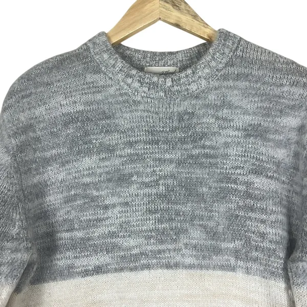 Universal Threads Colorblock Space Dye Knit Pullover Sweater Grey Cozy Size XS - Image 4