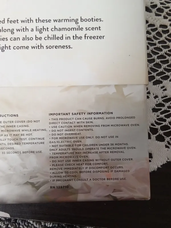 Brookstone Cream Plush Warming Slipper Boots Hot & Cold Womens - Image 5