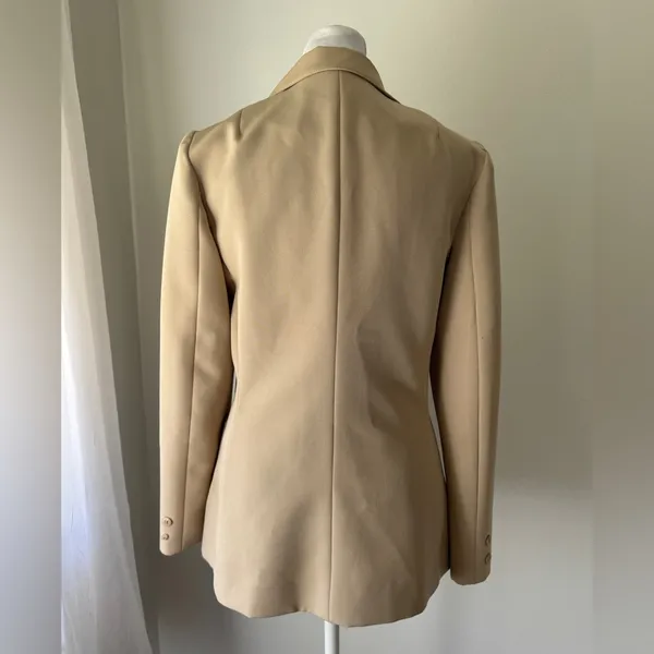 Vintage ‘80s Panther Light Tan Single Breasted Blazer - Image 4