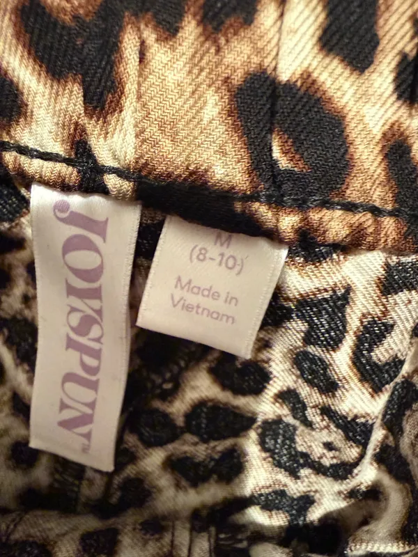 Walmart JoySpun Women’s Woven Pajama Boxers Shorts Brown Lepord - Image 3