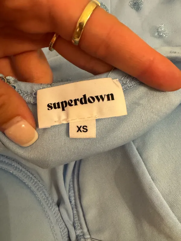 superdown Dress Light Blue Mini - Image 3