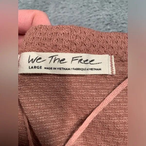 NWT free people we the free Wrap Top twist front cactus tint large MSRP$78 - Image 3
