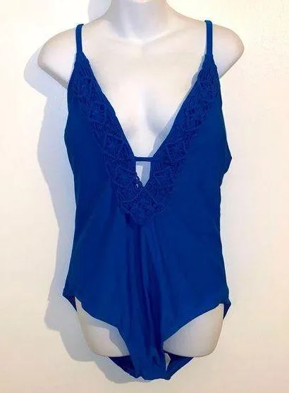 Christina (Maillots) 1 piece Blu-Blue Swim Suit Size XL NEW - Image 2