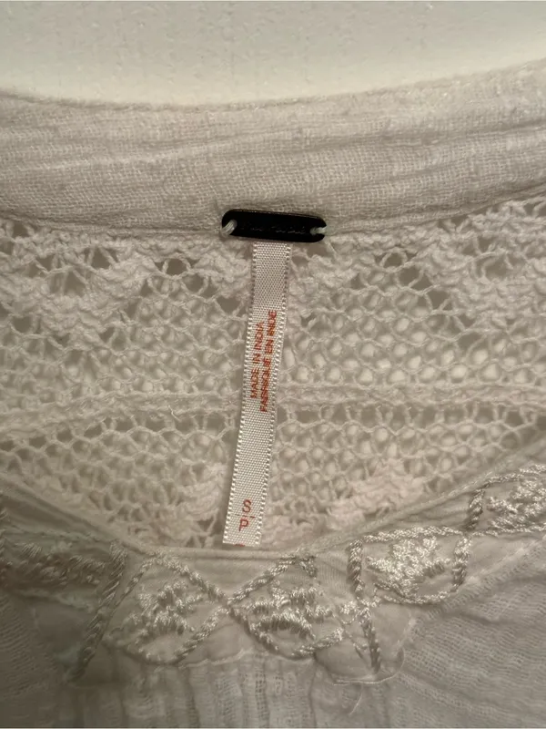 Free People Carry Me Away Crop Top in White - Image 4