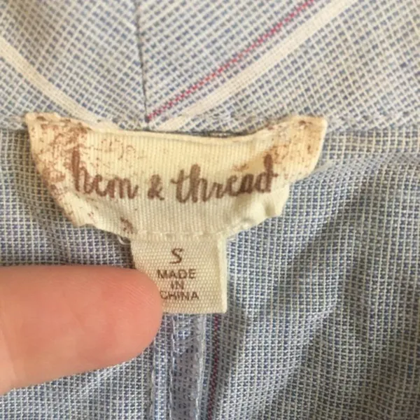 Hem & Thread small‎ blue crop top - Image 4