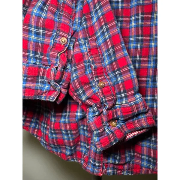Abercrombie & Fitch Women's Plaid Flannel Long Sleeve Shirt, Size S - Image 6