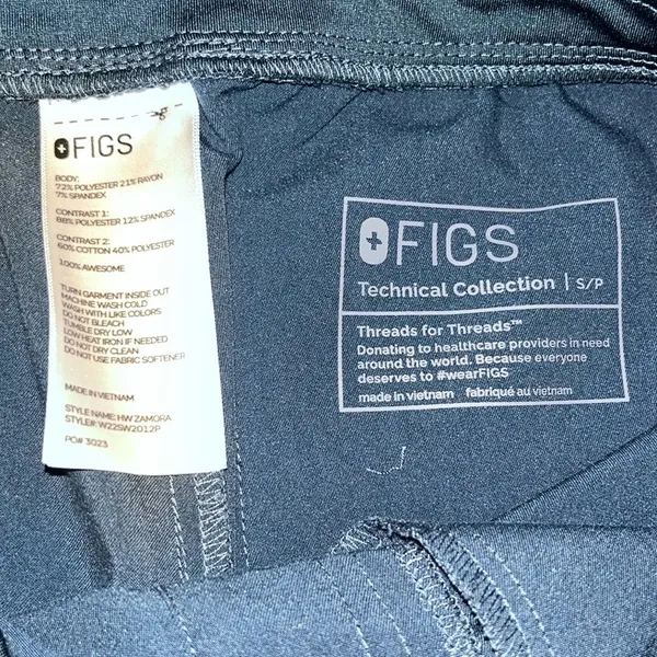 FIGS Catarina + High Waisted Zamora Jogger Scrubs Matching Set Dark‎ Harbor XS/S - Image 8