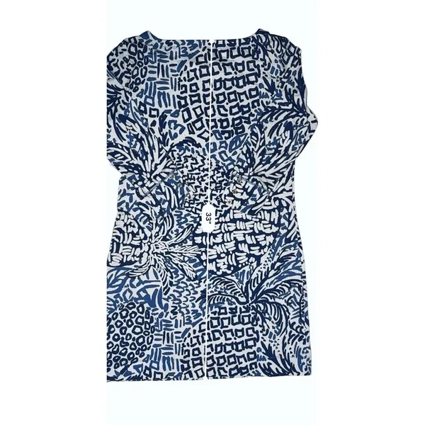 Lilly Pulitzer Sophie Shift Dress MEDIUM Home Slice Blue White 50+ UPF NEW‎ - Image 10