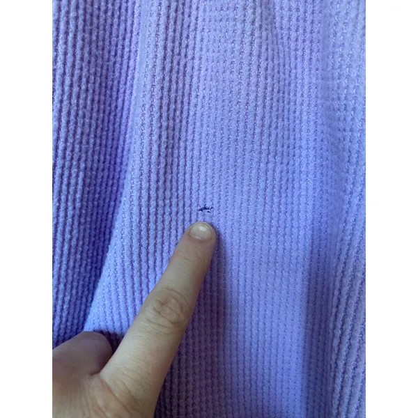 Aerie Waffle Knit Lounge Shorts Lilac Pastel Cozy Stretchy Boho Buttery Soft XL - Image 3