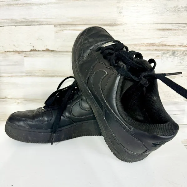 Vintage Nike Air Force 1 07 W 8.5 Low Supreme Black Sneakers Shoes 315100 001‎ - Image 2