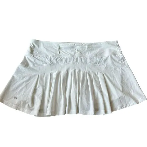 Lululemon Women’s 10 Circuit Breaker Skirt‎ Skort White Athletic Tennis Golf - Image 3