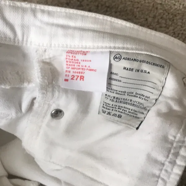 Adriano Goldschmied white Jeans size 27 - Image 3