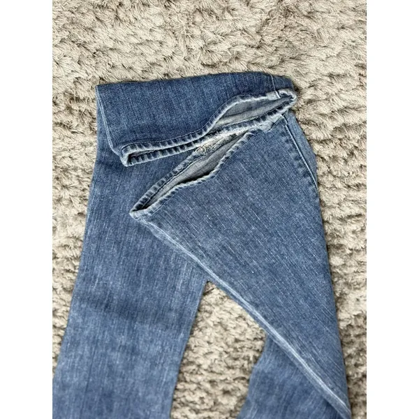 Paige Premium Denim Lou Lou Flare Jeans Light Blue Low Rise Women’s Size 24 - Image 12