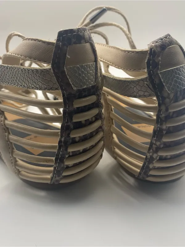 DV by Dolce Vita snakeskin leather gladiator flats Strappy sandals summer trendy 9 - Image 2