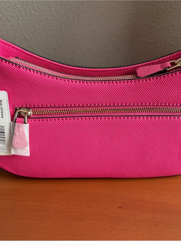 GUESS Hot Pink Shoulder Bag with Gold Hardware - Image 6
