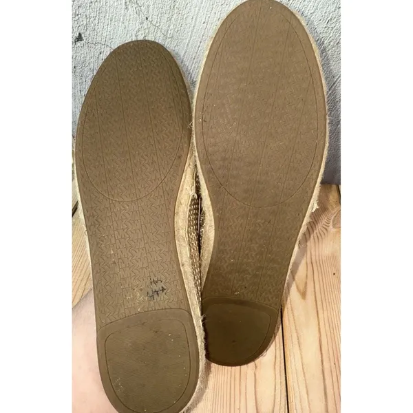 Michael Kors Kendrick Slip On Pixie Fine Perforated Espadrille Flat Gold Size 10 - Image 8