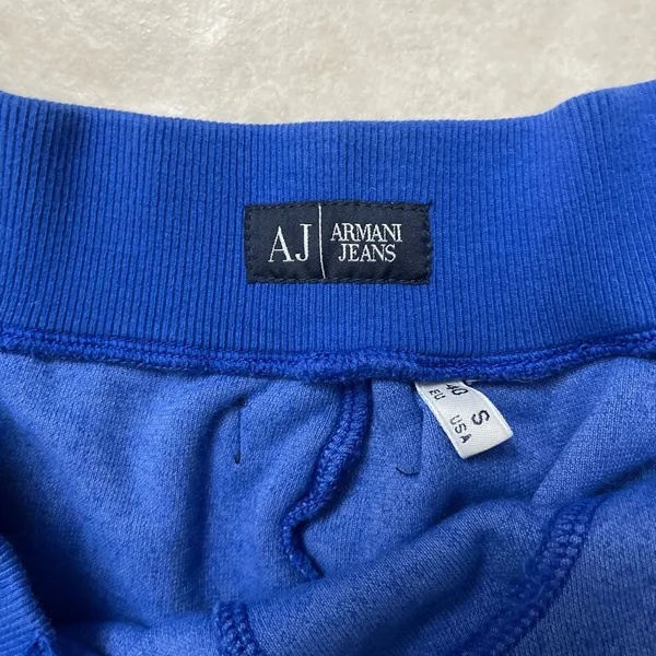 armani jeans royal blue sweat shorts size S - Image 3
