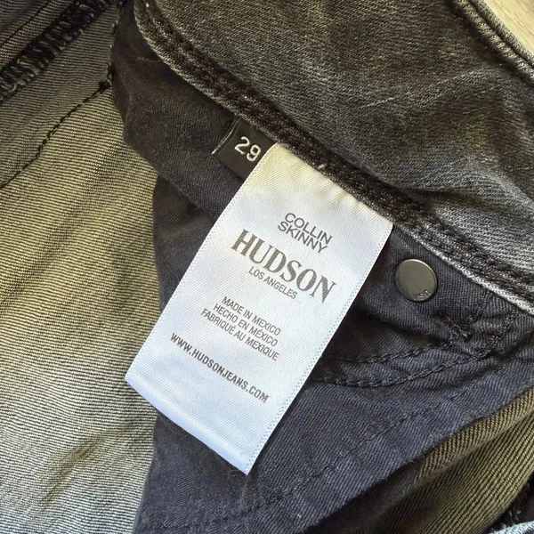 Hudson Collin Skinny Denim Jean's Women's 29 Black - Image 3