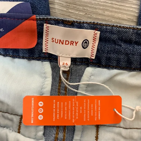 NWT Anthropologie‎ Sundry Stars Relaxed Straight Jeans sz 26 - Image 6