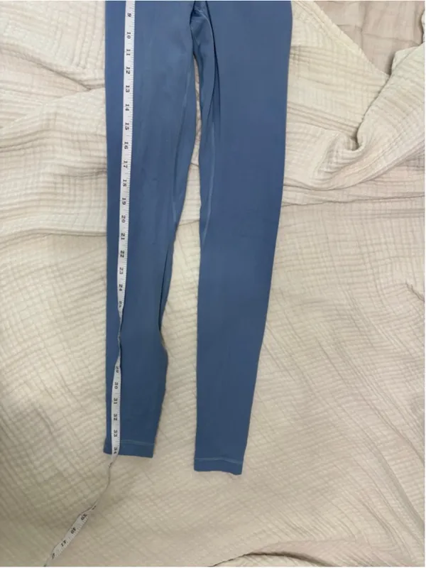 Women's Lululemon Blue Leggings Size 0 Dusty Blue - Image 11
