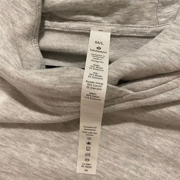 Lululemon Seek Stillness Hoodie in Heathered Core Ultra Light Grey M/L - Image 7