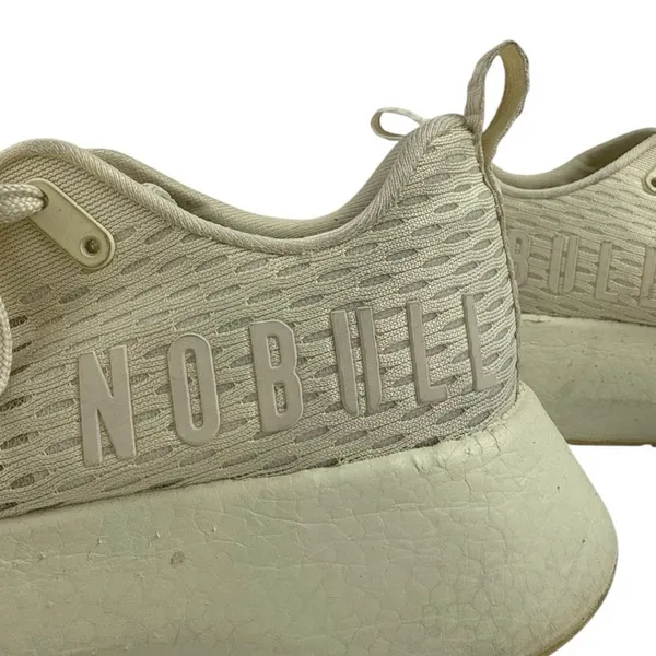 Nobull Journey Unisex Gray Cream Lace Up Athletic Running Sneakers Shoes M6.5/W8 - Image 6