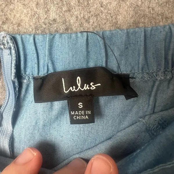 Lulus‎ Small Lovely Sunshine Medium Wash Strapless Straight Leg Jumpsuit Nwt - Image 3