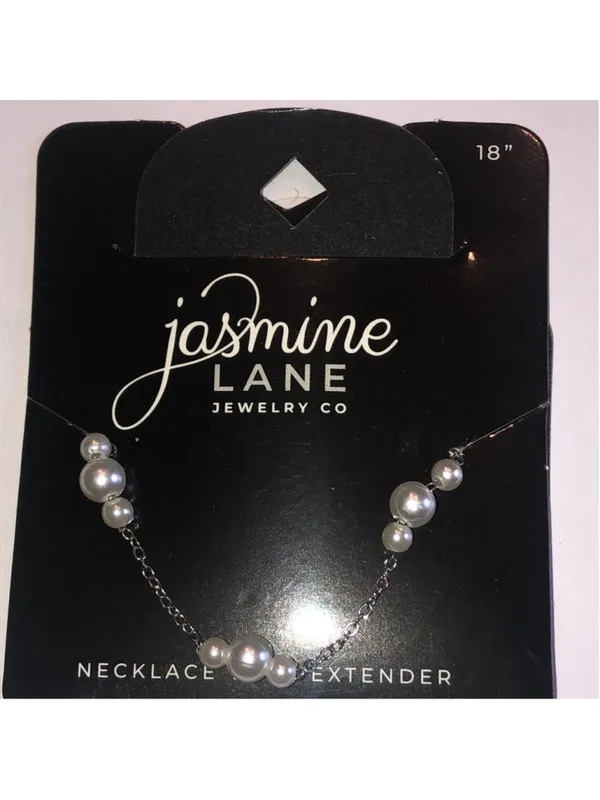 Jasmine Lane Silver Tone Dainty Boho Faux Pearl Necklace - Image 3