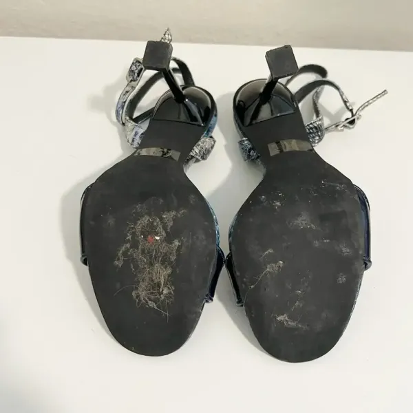 JEFFREY CAMPBELL Navy Blue Strappy Heel Sandals size 6.5‎ - Image 6