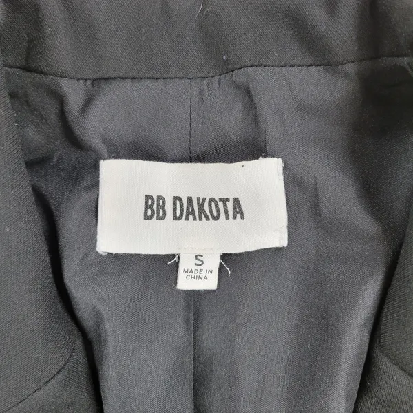 BB Dakota Malcolm Blazer Vest Womens Small Black Notched Lapel Long Line Evening - Image 2