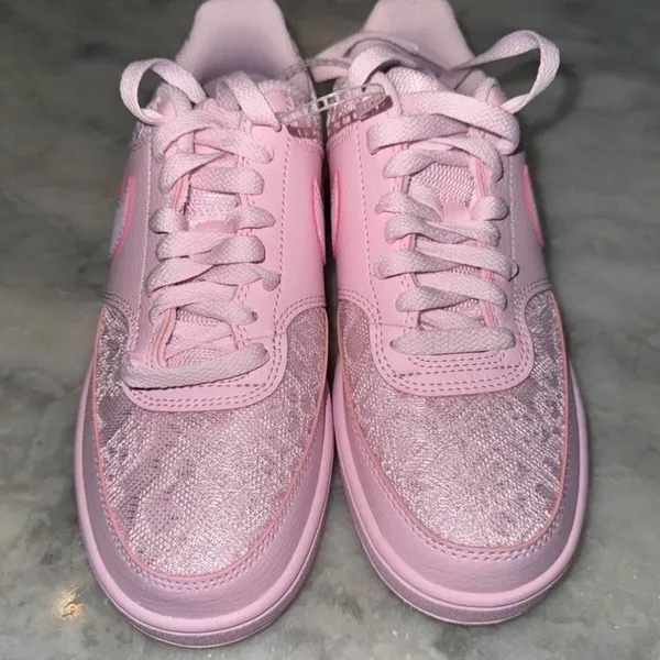 Nike Court Vision Low Shoes - Pink Lace Sneakers - Image 7